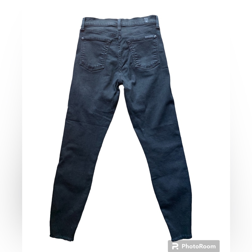 7 for all mankind black jeans. High rise ankle gwenevere. Size 25. - Picture 2 of 9